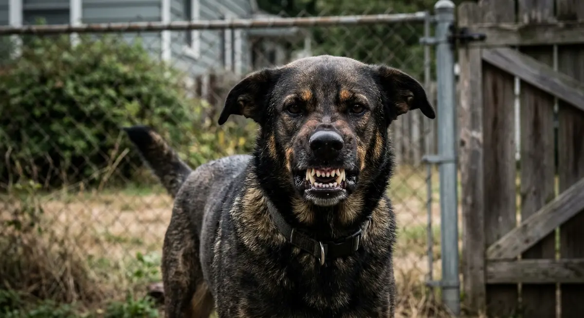 Vicious looking dog